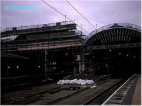 York station, roof under re-construction, viewed from the north end.<br><br>[Ewan Crawford //]
