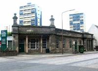 Frontage of North Leith station in June 2002. [See image 1069]<br><br>[John Furnevel 23/06/2002]