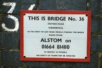 Sign on Widmerpool overbridge. The line is now the Alstom test track.<br><br>[Ewan Crawford //]