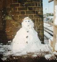 Sometimes, Just Sometimes the madness got the better of you!!! My sad try of building a snowman on the middle staircase of the box....<br><br>[Colin Harkins //1998]