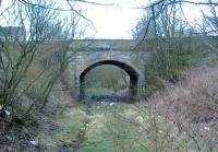 Bridge carrying Industry Road in Kirkintilloch. According to the Kirkintilloch Town Plan of 1859 the building you see is the United Original Secession Manse <br><br>[Colin Harkins 09/04/2006]