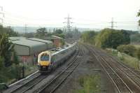 Fast moving service runs north past the remains of Kegworth station.<br><br>[Ewan Crawford 12/09/2006]
