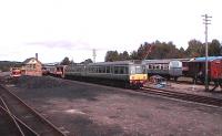 View of the sidings and signal box. Taken from the 1445 service from Aviemore.<br><br>[Brian Forbes 26/09/2006]