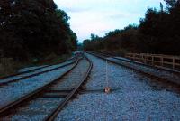 The point where the railway depot at Wolsingham Steelworks joins the line. View looks east from the level crossing.<br><br>[Ewan Crawford 26/09/2006]