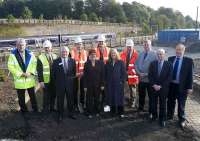 Turf-cutting ceremony at Markinch on 16 Oct 2006 marking the commencement of work on new interchange facilities - see NEWS ITEM. <br><br>[Fife Council 16/10/2006]