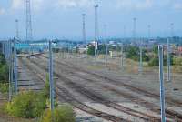To the left are the down reception sidings and to the right the up departure sidings. View looks north.<br><br>[Ewan Crawford 27/09/2006]