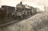 Glasgow - Ayr Express. Stanier 4.6.0 5179. Passing Milliken Park.<br><br>[G H Robin collection by courtesy of the Mitchell Library, Glasgow //1939]