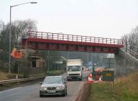 Helensfield bridge east of Alloa on 22 December 2006, one week after the new deck was lifted into place. View west along the A907.<br><br>[John Furnevel 22/12/2006]