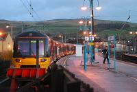 A service for Bradford stands in the south bay at Skipton in November 2006.<br><br>[Ewan Crawford 21/11/2006]