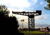 The Stobcross (or Finnieston) crane, grade A listed building, erected 1931 by Clyde Navigation Trust to load locomotives onto ships. Glasgow was the largest builder of locomotives outside the USA.<br><br>[Alistair MacKenzie //]