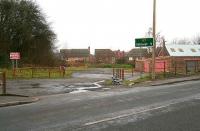 Entrance to the car park at the proposed Newtongrange station on the Borders Railway in February 2007 looking across the A7.<br><br>[John Furnevel 07/02/2007]