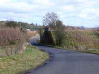 Remains of bridge on former Bankfoot Branch.<br><br>[Brian Forbes 11/03/2007]