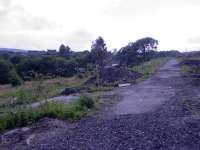 Looking west along the trackbed at North Johnstone. The Johnstone North line was to the left and went under the line here. The area in shot now has a new <i>Morrisons</i> store built on it.<br><br>[Graham Morgan //2006]