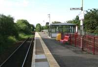 The 1984 station at Kilmaurs, looking south in June 2007. The original 1873 station had closed in November 1966.<br><br>[John Furnevel 17/06/2007]
