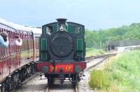 Strathspey Railway No. 17 running round the train at the loop beyond Broomhill<br><br>[Graham Morgan 06/07/2007]