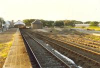 The generous yard and platforms at Thurso in 1989. The long platform is useful for excursion trains. A bay remains in use to the left.<br><br>[Ewan Crawford //1989]