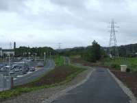 The site of North Johnstone station, now cleared along with the trackbed and embankment and forming part of area of the new Morrisons store on its site<br><br>[Graham Morgan 30/08/2007]