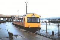 DMU 101363 at Winton Pier, Ardrossan Harbour in August 1985. <br><br>[David Panton //1985]