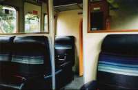 The exceptionally comfortable former first class seating of a 117 DMU, photographed in May 1997.<br><br>[David Panton /05/1997]