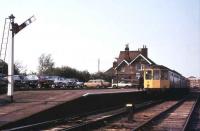 A DMU stands at the branch terminus at Southminster in 1979.<br><br>[Ian Dinmore //1979]
