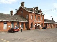 The 1859 G&SWR building on the west side of Dumfries station on 20 May 2008.<br><br>[John Furnevel 20/05/2008]
