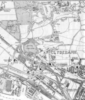 <B> Dalmuir </B> Map of 1922 showing NBR lines in Dalmuir including Dalmuir Riverside Station, next to which was the Beardmore Factory which was variously a ship builders, ship breakers and railway wagon breakers.<br><br>[Alistair MacKenzie 28/08/2008]