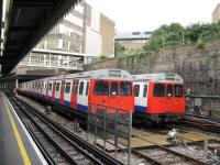 London Underground <I>C Stock</I>, stabled at Edgware Road sidings in September 2008.<br><br>[Michael Gibb 12/09/2008]