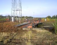 The turntable at Perth New Yard in October 2008, photographed looking north. When installed this was a state-of-the-art turntable, whether electrically powered or turned by conventional handle. By the 1980s nothing worked except by pushing, although by then it was used mainly for turning on-track machines.<br><br>[Gary Straiton /10/2008]