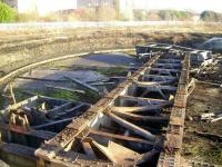 View south over the remains of the turntable at Perth New Yard in November 2008. <br><br>[Gary Straiton /11/2008]