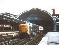 A Deltic charter leaving York for Durham in 1981.<br><br>[Ian Dinmore //1981]
