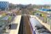 Construction work on the flyover which will take the Edinburgh tram line over the E&G between tram stops at Edinburgh Park Station (interchange) and Edinburgh Park Central, seen on 2 April 2009 looking west from the overbridge.(The new building that has recently appeared in the left background is a hotel)<br><br>[John Furnevel 02/04/2009]