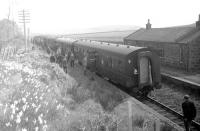 The <I>Formartine and Buchan Excursion</I> on a photostop at Arnage on 24 May 1969. View is south towards Ellon, with D5323 at the head of the train.<br><br>[A Snapper (Courtesy Bruce McCartney) 24/05/1969]