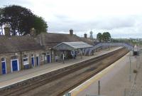 Looking over Inverurie station on 15 June 2009 in the general direction of Inverness.<br><br>[David Panton 15/06/2009]