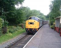 40145 arrives with a train on the East Lancashire Railway at Summerseat on 5 July 2009.<br><br>[Colin Alexander 05/07/2009]