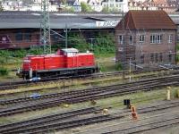 DB Shunter 295 0 90-5 passing the disused Wtm signal box in sidings near Lubeck in July 2009.<br>
<br><br>[John Steven /07/2009]