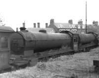 A trio of B16 locomotives, nos 61443, 61413 & 61415, awaiting the cutters torch in Darlington Scrapyard on 27 May 1962. All 3 had been officially withdrawn by BR in September 1961 from York, Mirfield and Hull Dairycoates respectively.<br><br>[David Pesterfield 27/05/1962]