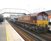 An RHTT (or loco-hauled 'leaf train' if you prefer) passes Caledonian Road & Barnsbury station en-route from Liverpool Street to Richmond on 30 October.<br><br>[Michael Gibb 30/10/2009]