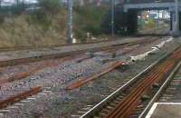 So near and yet so far - this is the gap between the WCML and the Leicester line at Nuneaton. Not far physically, but doubtless a long way in terms of signalling and control. October 2009.<br><br>[Ken Strachan 31/10/2009]