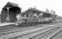 J72 0-6-0 no 68682 of 52D shunts at the south end of Tweedmouth station in August 1957.<br><br>[Robin Barbour Collection (Courtesy Bruce McCartney) 06/08/1957]