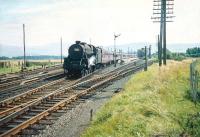 Black 5 no 45496 with a down summer service from Blackpool passing Symington on 29 August 1959<br>
<br><br>[A Snapper (Courtesy Bruce McCartney) 29/08/1959]