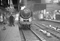 Britannia Pacific no 70023 <I>Venus</I> photographed at the head of a special at Newcastle Central in the 1960s. The locomotive was withdrawn from Kingmoor shed at the end of 1967 and disposed of through Wards, Killamarsh, in April 1968.<br><br>[K A Gray //]