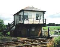 The signal box at Holywood, Dumfries & Galloway, photographed in July 1998.<br><br>[David Panton /07/1998]