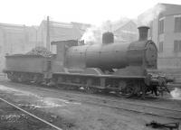 McIntosh 3F no 57550 on shed at Dalry Road in January 1958. <br><br>[Robin Barbour Collection (Courtesy Bruce McCartney) 03/01/1958]