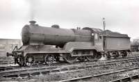 Robinson ex-GC  class D11 <I>Director</I> 4-4-0 no 62669 <I>Ypres</I> at Darnall shed, Sheffield, in the late 1950s.<br><br>[K A Gray //]