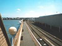 The out of use second platform at Stranraer Harbour, seen in July 1998.<br><br>[David Panton /07/1998]