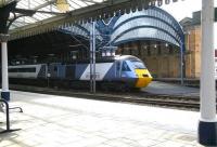 With just over 200 miles of its 581 mile journey completed the East Coast 1200 London Kings Cross - Inverness <I>Highland Chieftain</I> prepares to leave York platform 5 on 21 March 2010 on the next leg of its journey.<br>
<br><br>[John Furnevel /03/2010]