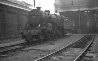 'Crab' no 42777 stands outside the south shed at 9A Longsight, Manchester, in 1962. [With thanks to Vic Smith and Bill Jamieson]<br><br>[K A Gray 16/04/1962]