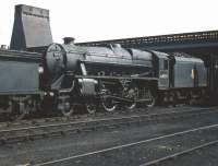 A visitor from Fort William in the shape of Black 5 no 44974 stands on Eastfield shed in May 1959. <br><br>[A Snapper (Courtesy Bruce McCartney) 23/05/1959]