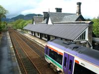 View north over Dunkeld station in May 2003.<br><br>[John Furnevel 29/05/2003]