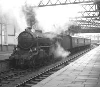 The BLS/SLS <I>Scottish Rambler No 5</I> on arrival at Ardrossan's Montgomie Pier station on 10 April 1966 from Glasgow Central behind B1 no 61342.<br><br>[K A Gray 10/04/1966]